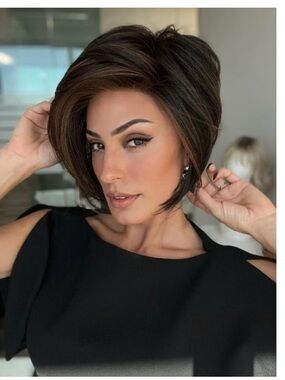 Ignite-Petite Women's Hair Wig - Black/Dark Brown